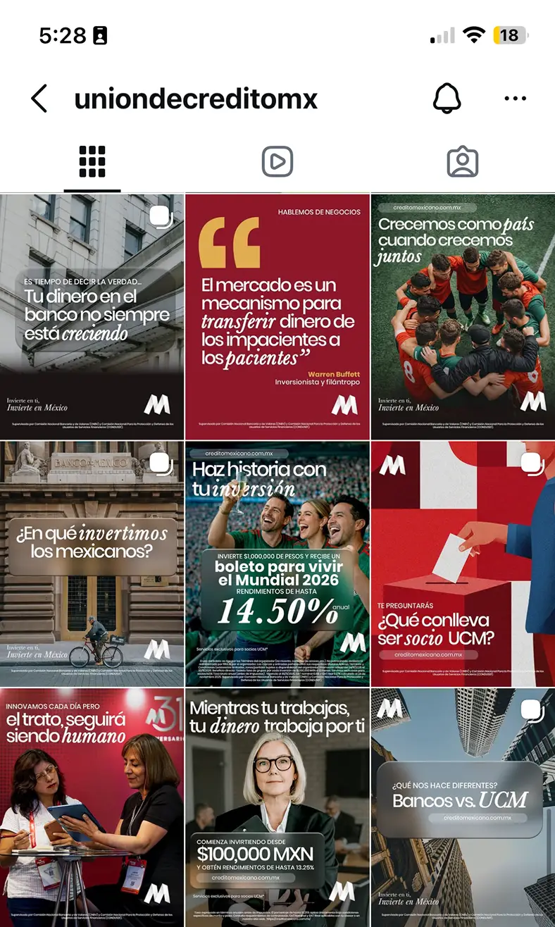Caso de estudio UNIÓN DE CRÉDITO MEXICANO (UCM) - Manejo de redes sociales
